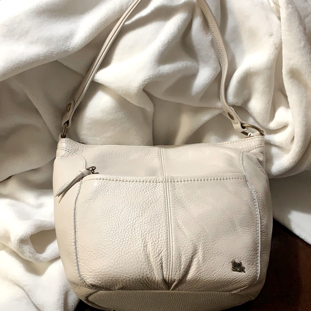 The Sak, white leather, classic handbag